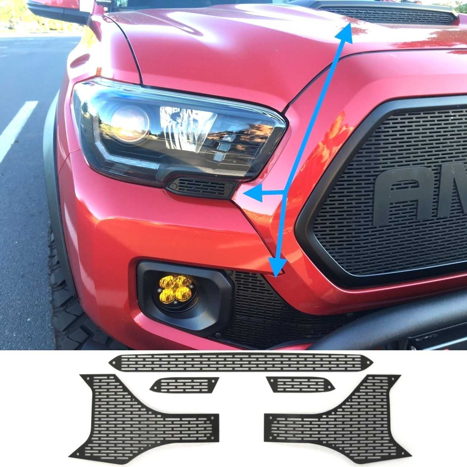 In tegenspraak boog Twisted 2016 - 2023 Toyota Tacoma Mesh Grill Pieces for Hood, Headlight, & Fog  Lights by customcargrills