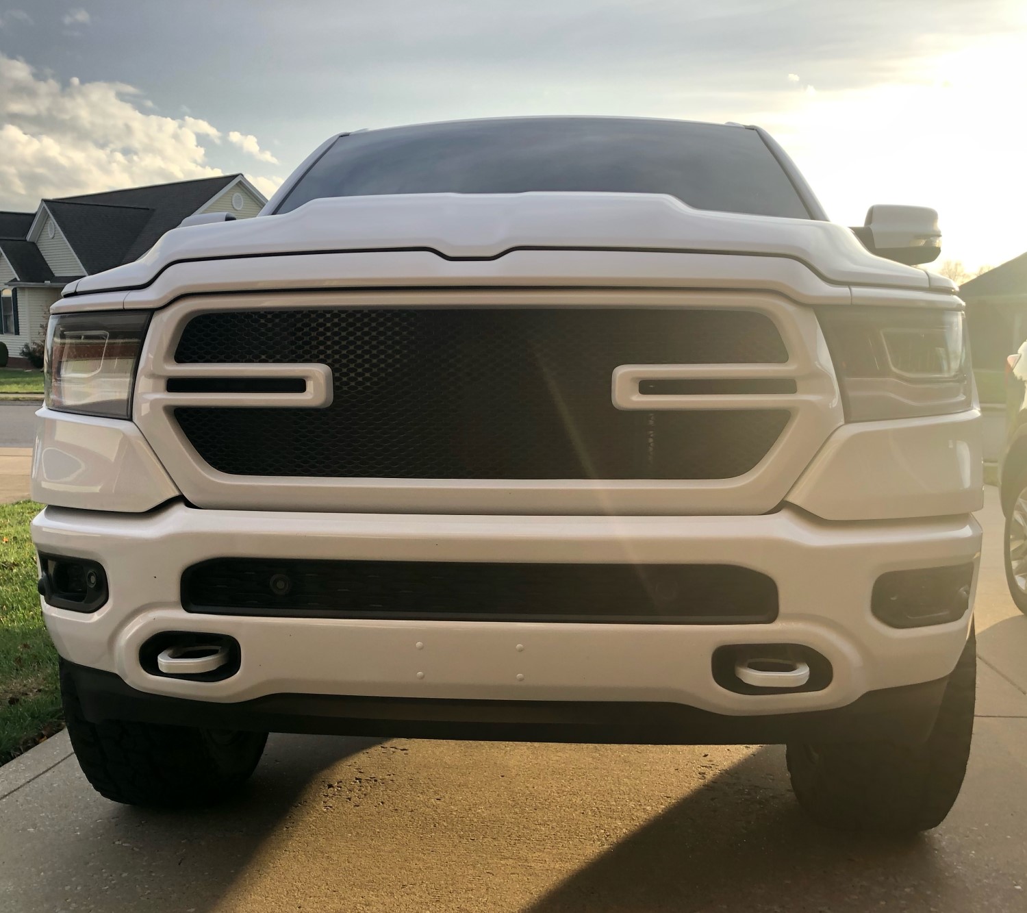 Bold and Minimalistic: Custom Plain Grille Upgrade for 2019+ Dodge Ram