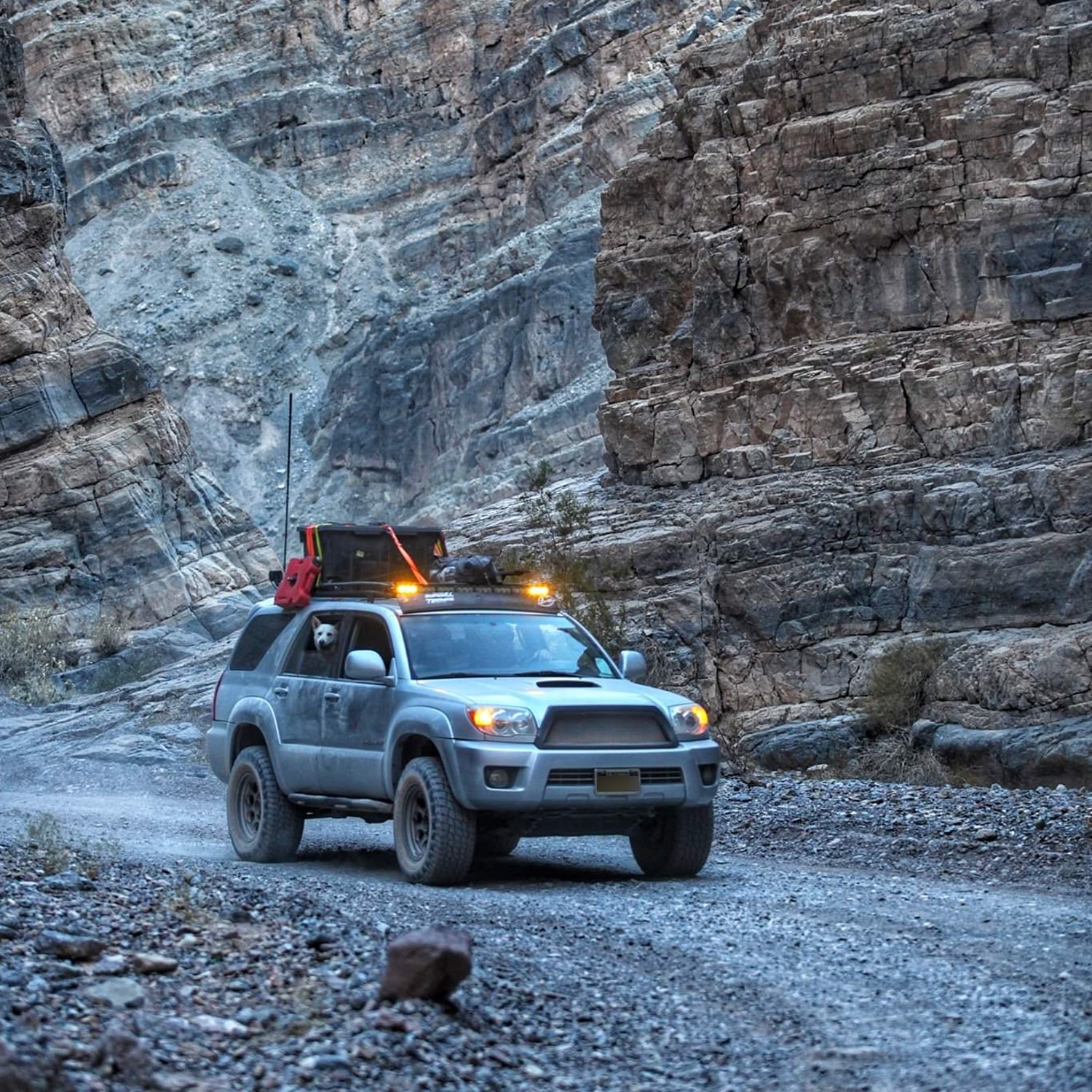 Off-Roading in Style: Toyota 4Runner with Custom Grille Takes on Mountain Terrain