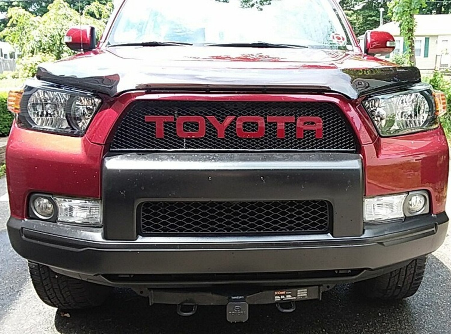 Make Your 4Runner Unique: Custom Diamond Mesh Grille with Vibrant Barcelona Red Lettering