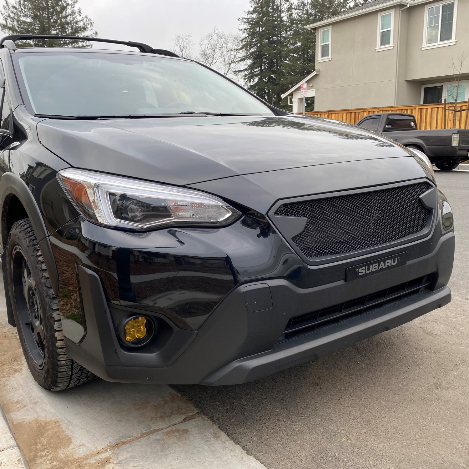 2nd Gen Subaru Crosstrek with Custom Grille - All Black, All Mesh, and No Emblems