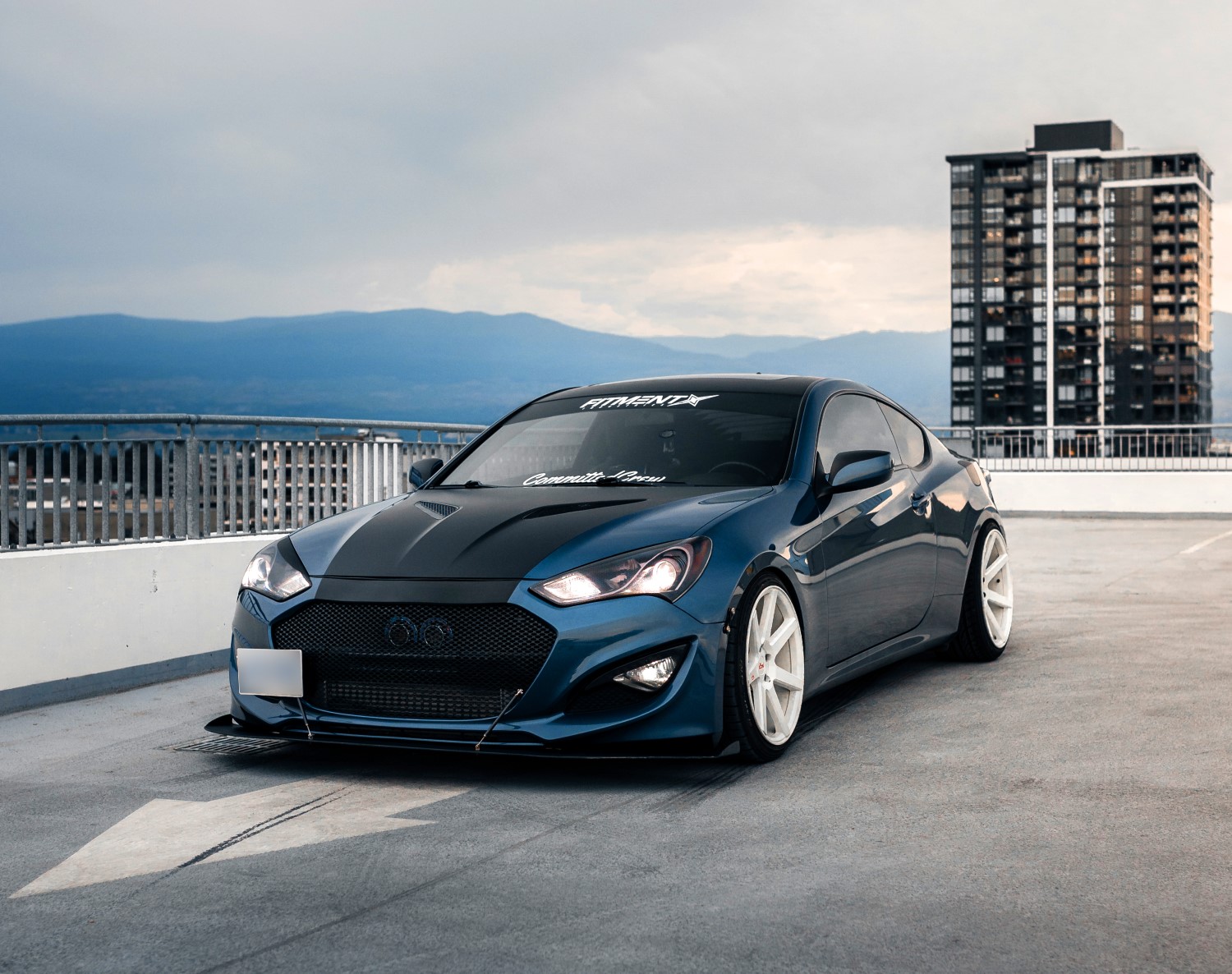 Black, Blue and White Beauty: Upgraded Hyundai Genesis Coupe with New Grille