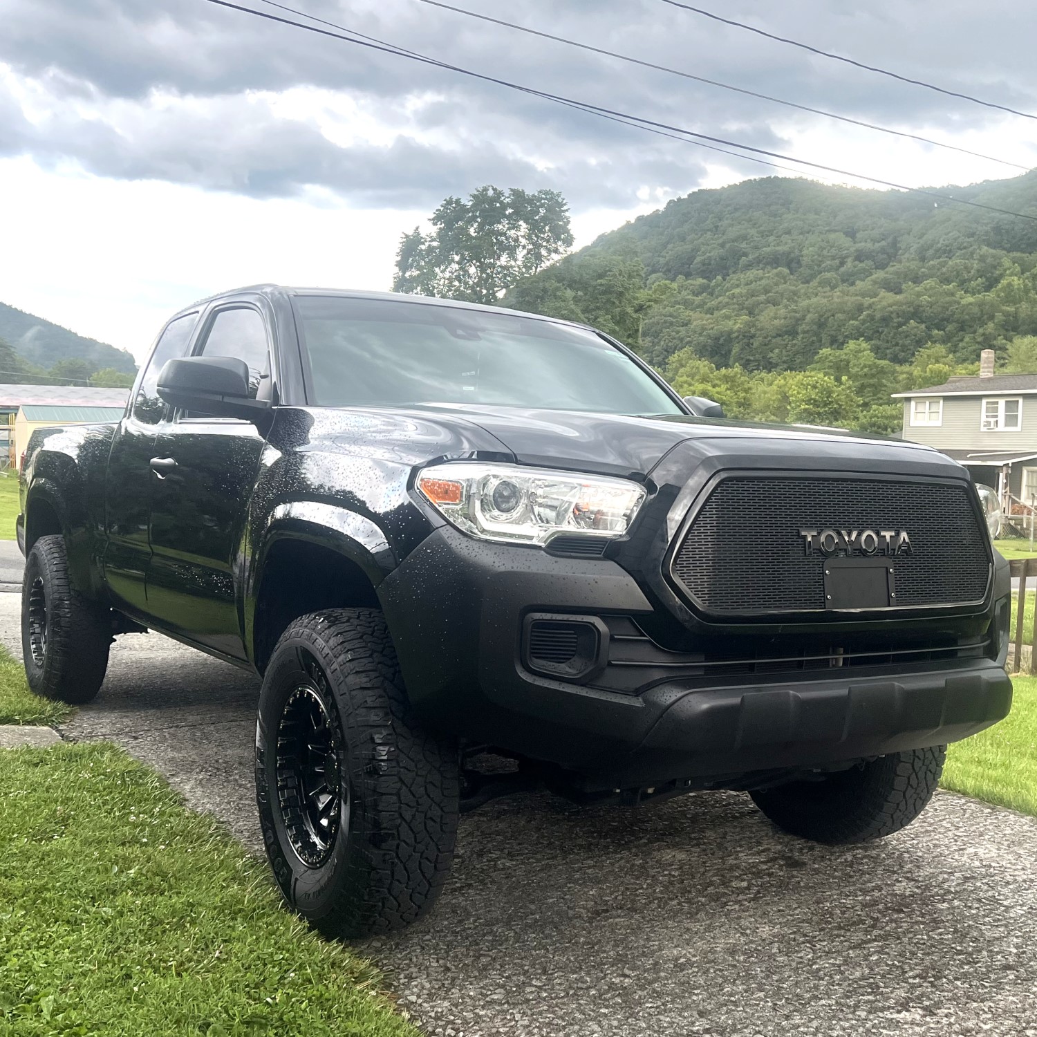 All Black - TSS Compatible - 3rd gen Tacoma Grille Shines with Custom Restyled OEM Emblem