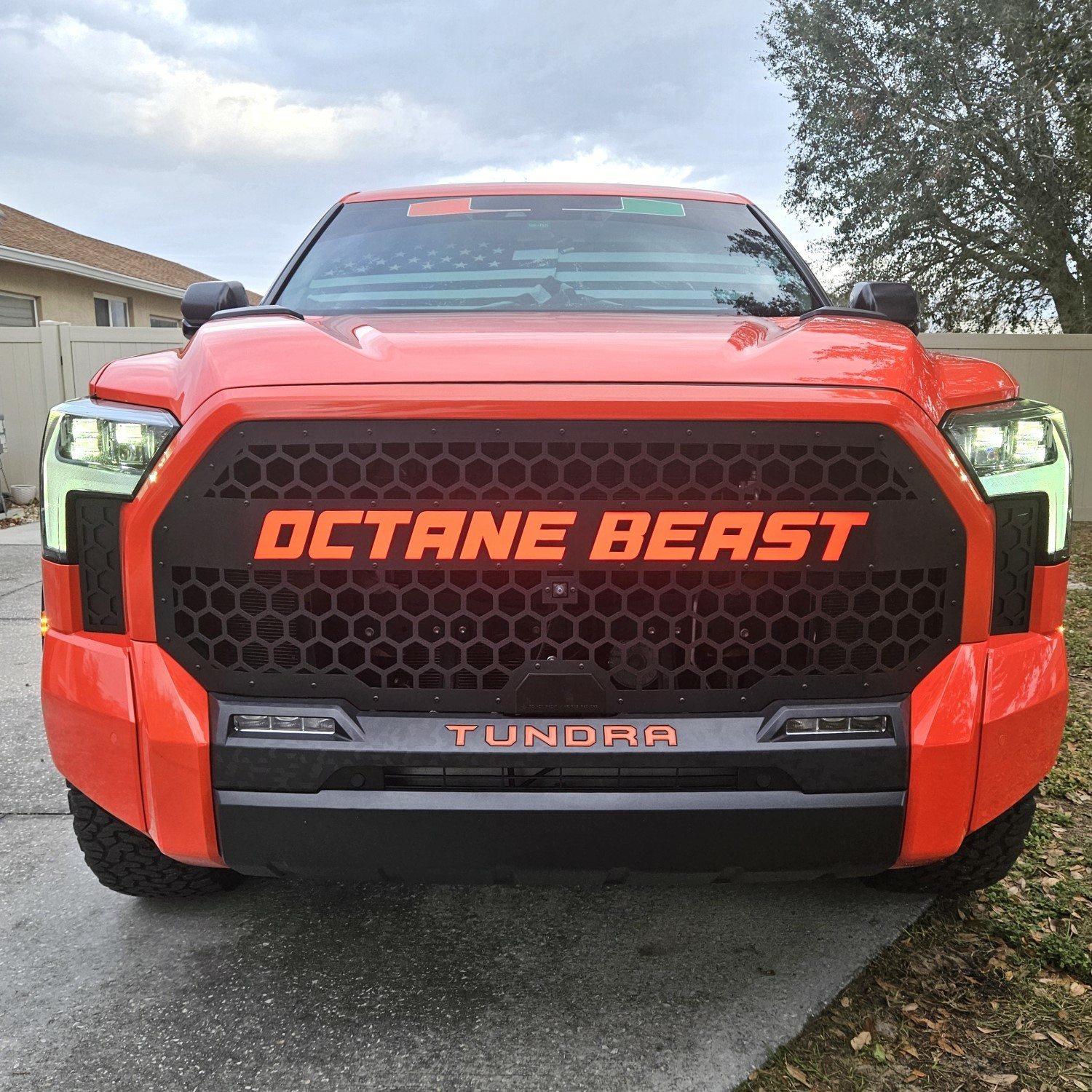 Octane Orange 3rd Gen Tundra gets a Beast of a New Grille to start the New Year