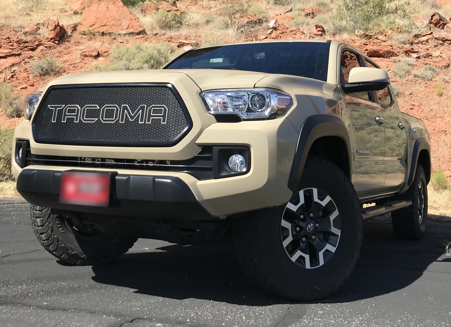 Quicksand Beauty: Custom Grille and Color Matched Lettering for 2017 Tacoma