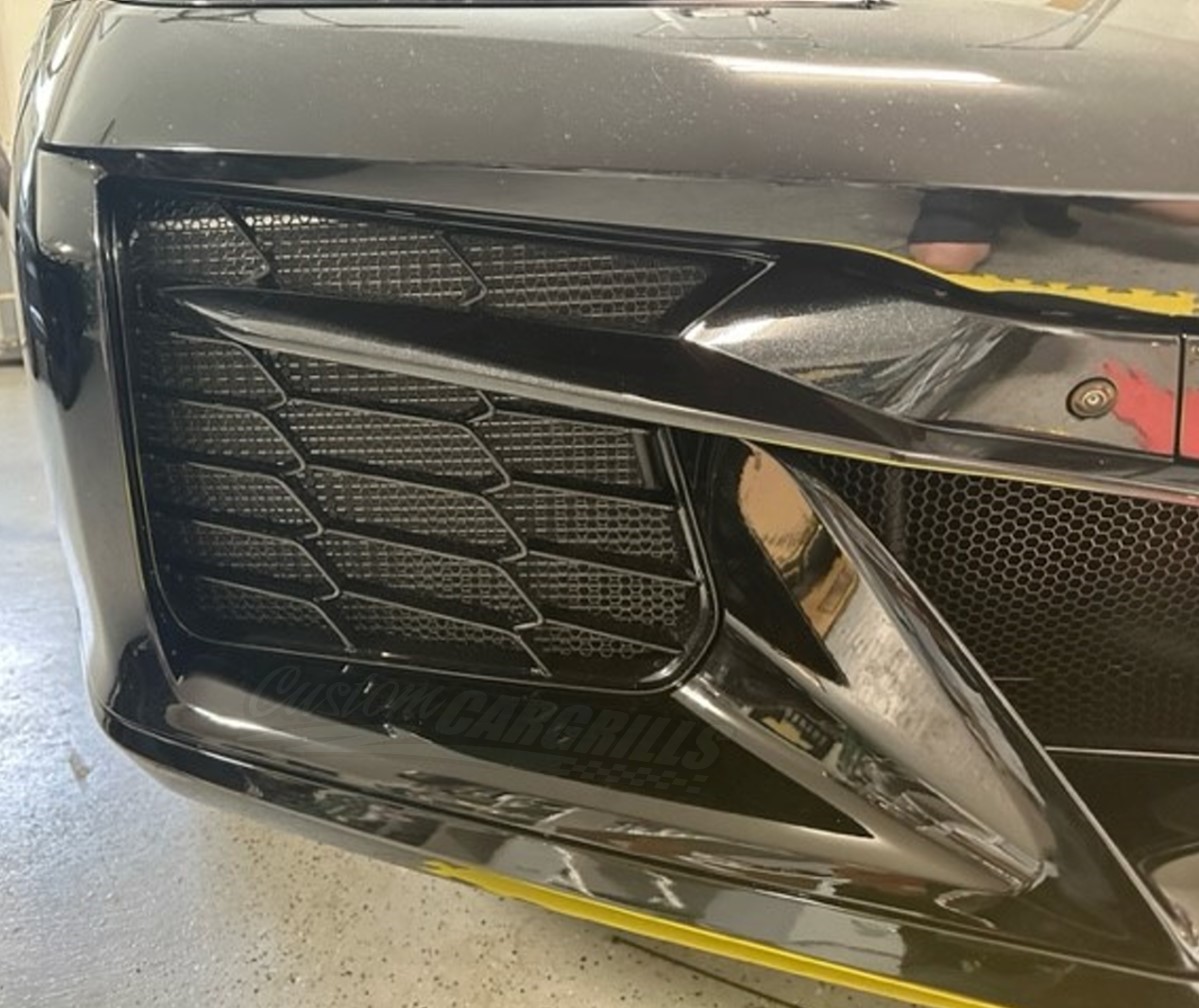 Must Have First Mod for C8 Z06 Owners: Hexagon Grille Mesh Radiator Protector Screens