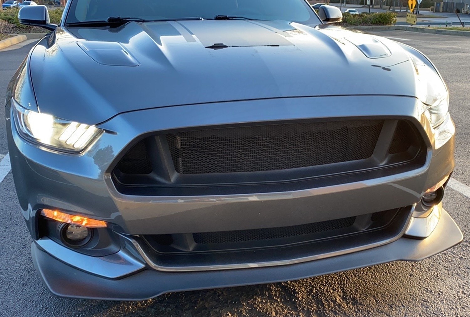 2015-17 Ford Mustang Customization: Hexagon Mesh Grille with No Logo