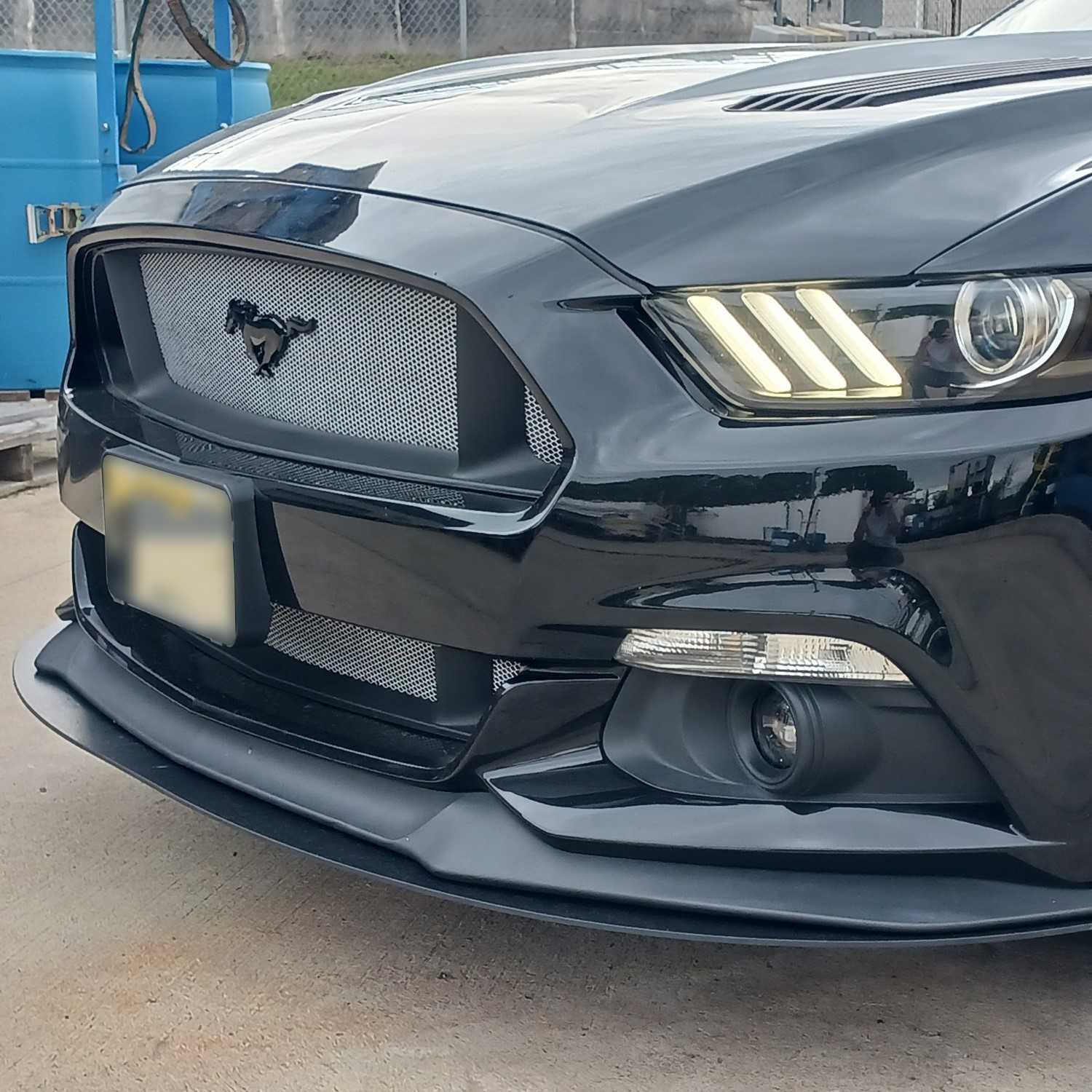Big Contrast from Silver Mesh with Black Grille Frame - 6th Gen Ford Mustang GT