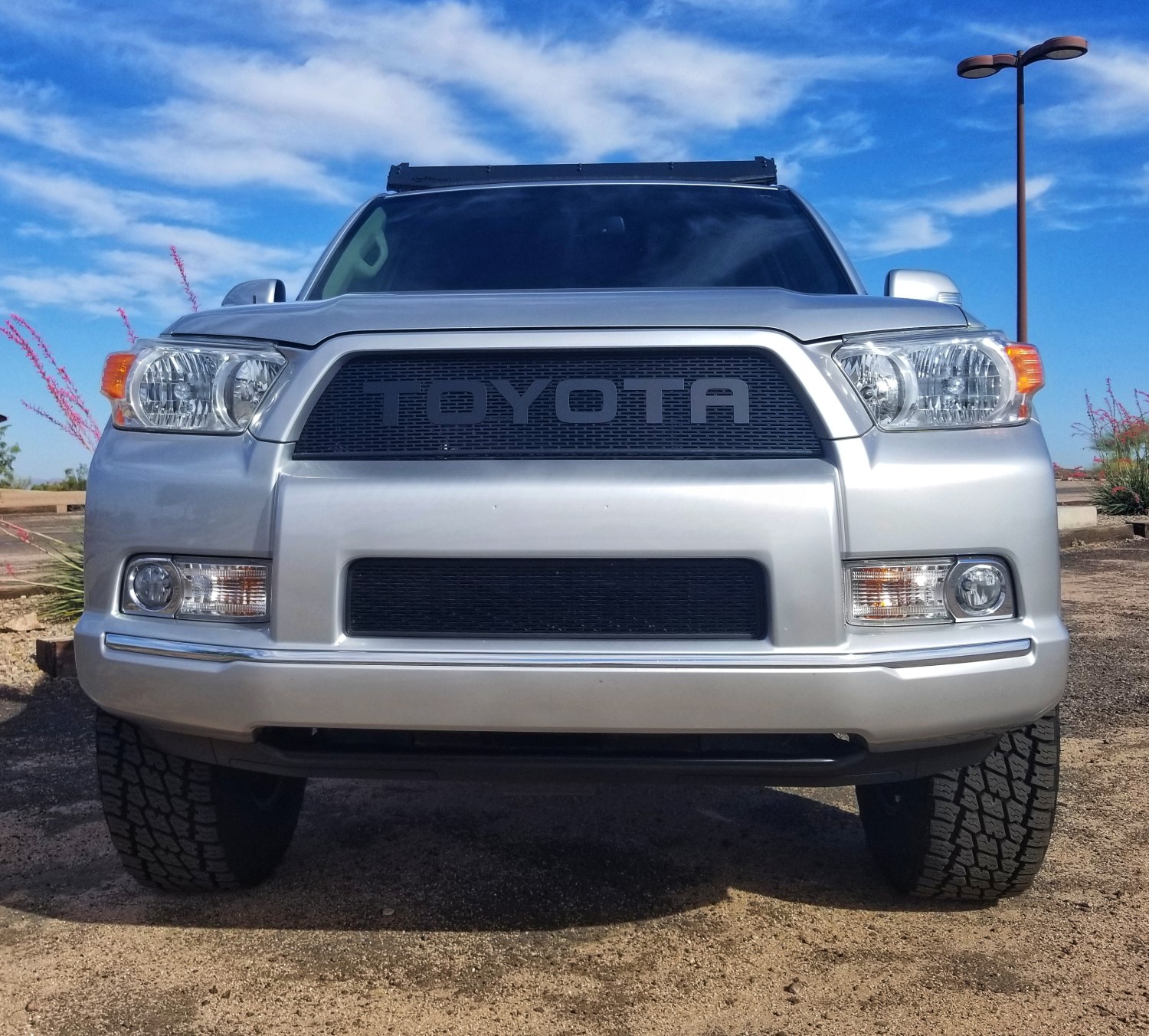 2010-13 Toyota 4Runner Customization: Personalize Your Grille with Custom Letters and a Black Slotted Design