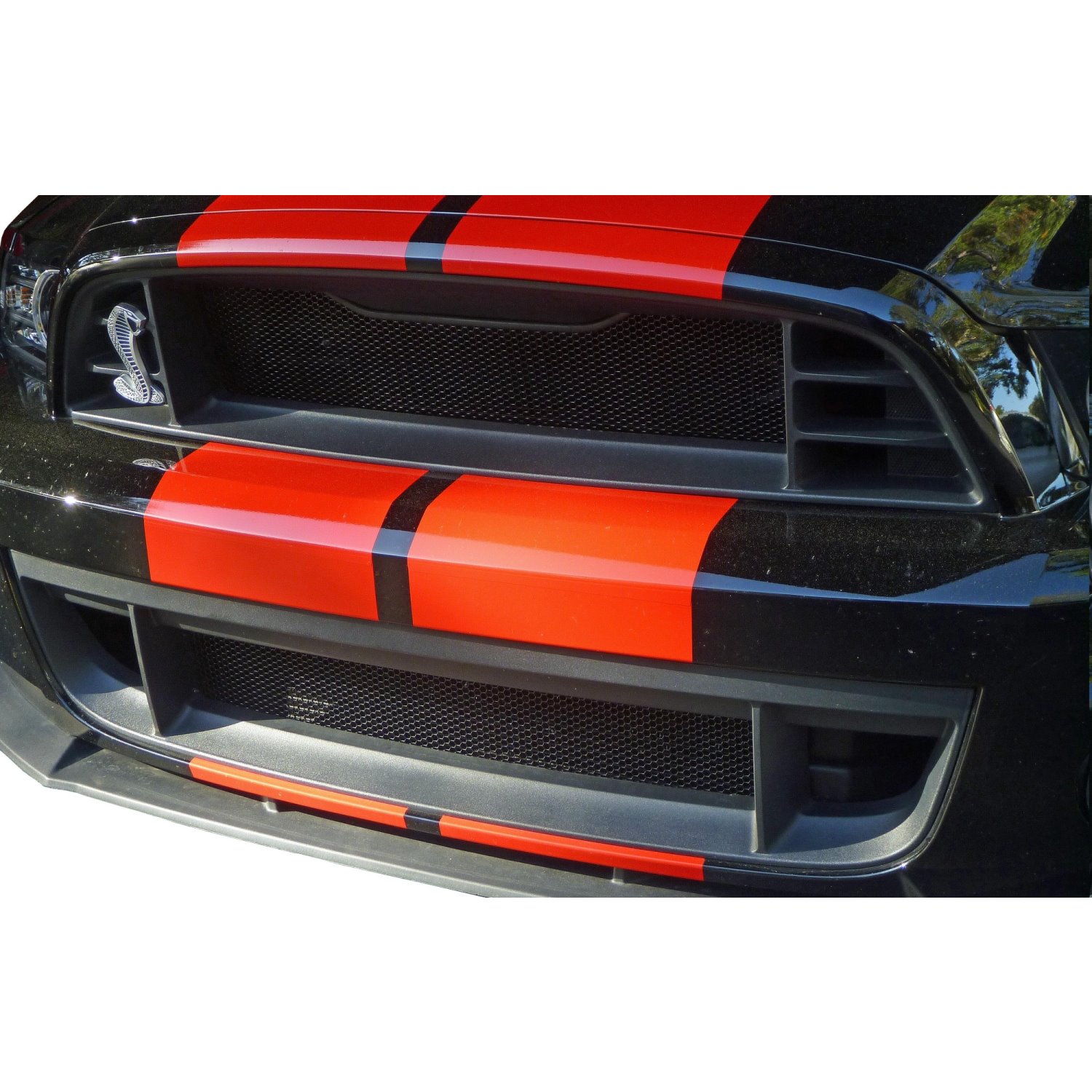 CCG FLAT BLACK GRILL MESH INSERT KIT FOR A 2013-14 FORD MUSTANG