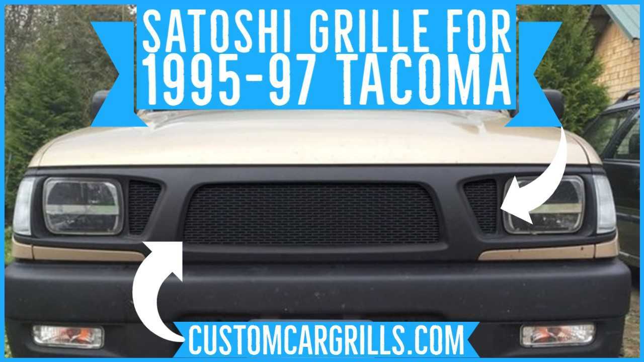 Complete Front Bumper Kit With Grille & Signal Lights For 1995-1997 Toyota Tacoma – Chrome/Textured Steel